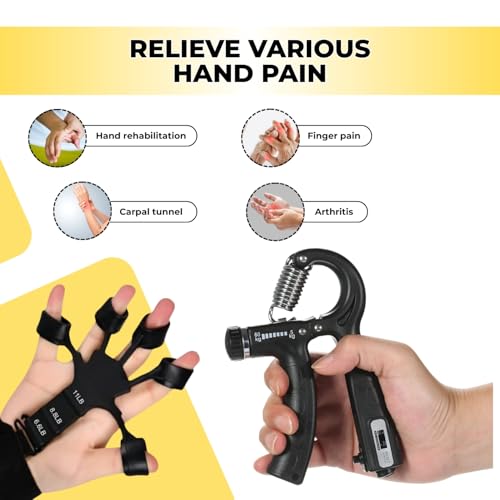Xyno Adjustable Hand & Finger Gripper Combo with Counter — Hand Grippers - image 3