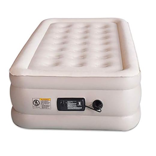 Aria Twin Inflatable Air Mattress with Built-in Pump Comfortable Self-Inflating Air Bed for Guests or Travel