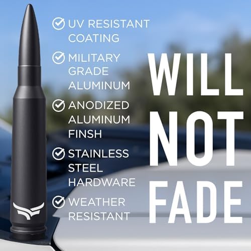 50 Cal Badass Bullet Antenna® 2014+ 쉐보레 실버라도 및 GMC 시에라 트럭용 — 사진 2