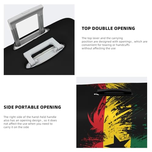 Travel Luggage Cover Ghana Ghanaian Flag Fashion Washable Baggage Suitcase Protector Fit For Luggage X-Large4