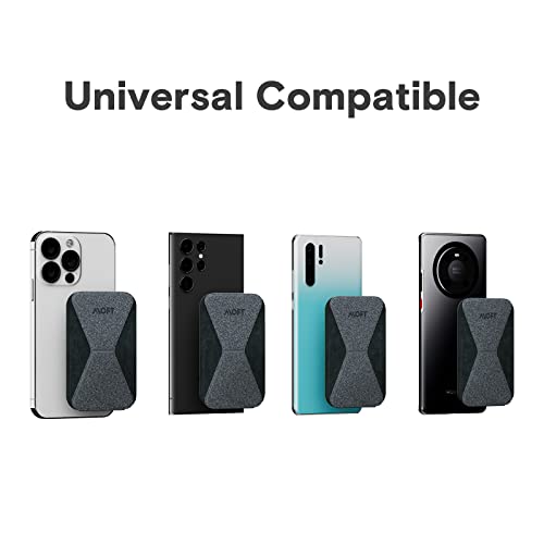 Moft Cell Phone Stand With 2 Viewing Angles For Andriod, Iphone And All Smartphones, Repositionable, Residue-Free 3-In-1 Adhesive Wallet Stand(Starry Grey) #TOP3
