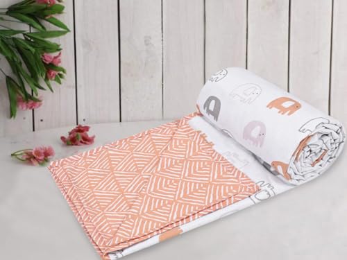 Image of Trance Home Linen 100% Cotton | New Born Baby Blanket | Baby Dohar Swaddler Comforter | Warm Baby Essential (1 Month to 12 Months 100x70 Centimeters | Terra Tots)
