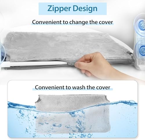 L&W BROS. Rede de gato dobrável para janela de gato de 3 unidades com 4 ventosas fácil de montar Cam