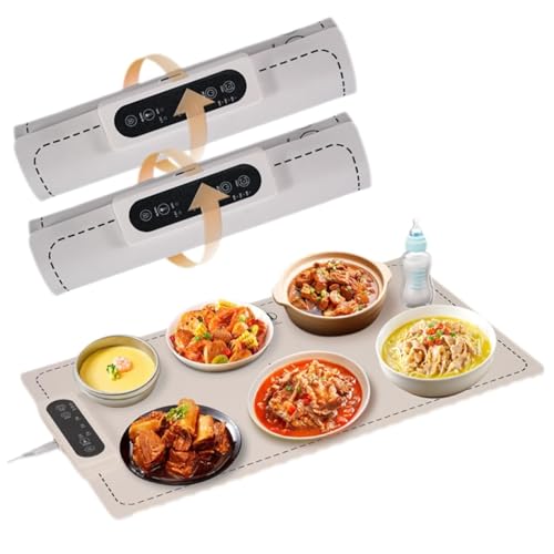 Plateau chauffant graphène blanc WXFKLDJ lot de 2 tapis de chauffe - 2