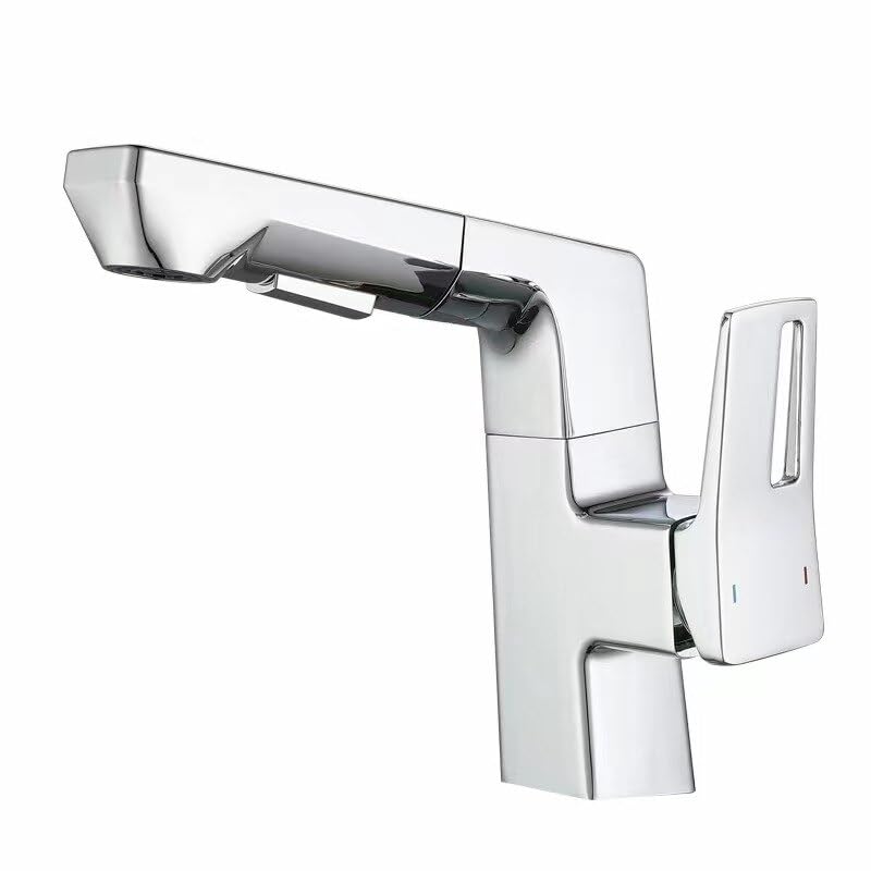 Robinet de lavabo coulissant gris pour simplifier votre routine beauté matinale