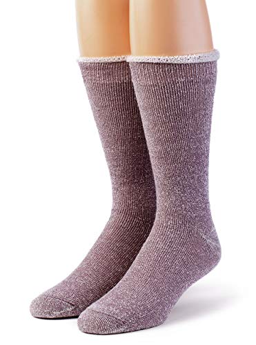 Warrior Alpaca Socks - Koze Kick Back Terry Lined Pure Alpaca Wool Socks For Men and Women (Large, Ultra Violet)