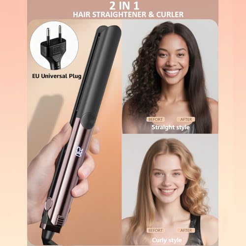 Plancha para cabello con ajuste de temperatura y diseño cerámico miniatura 2