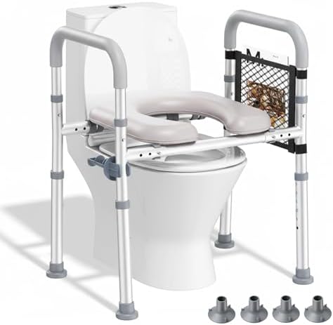 Rehausseur Toilette Adulte Hauteur, Rehausseur WC Adulte avec Acc...