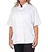 KNG Women's White Classic Short Sleeve Chef Coat, L