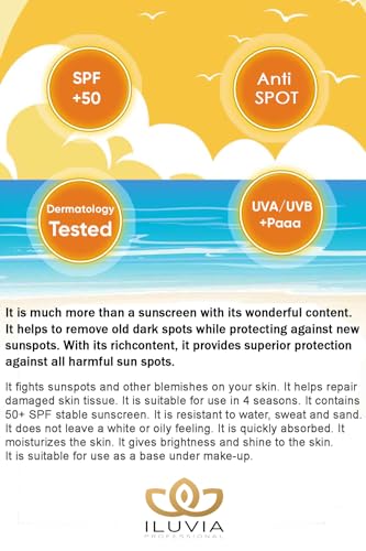 iluvia SPF 50 Mineral Sunscreen Zinc Oxide (2 Pack) - Broad Spectrum UVA/UVB Protection, Water Resistant, Non-Greasy, No White Cast - Daily Face & Body Sunblock for All Skin Types (4.6 oz Each)