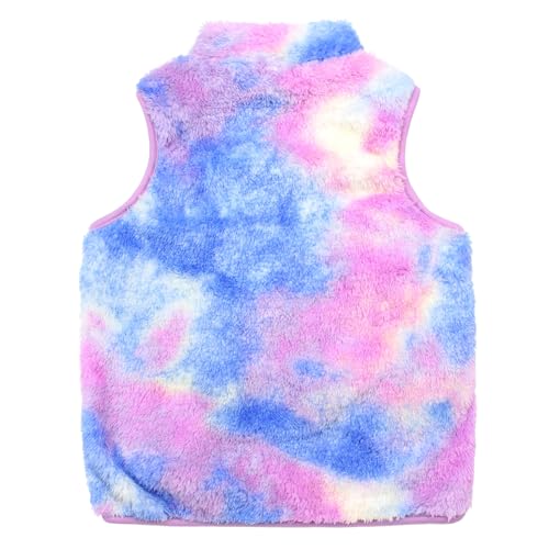 Image of JESKIDS Girls' Boys Sherpa Fleece Vest Outwear Lightweight Solid Color Cute Jacket with Pockets 2-11 Years