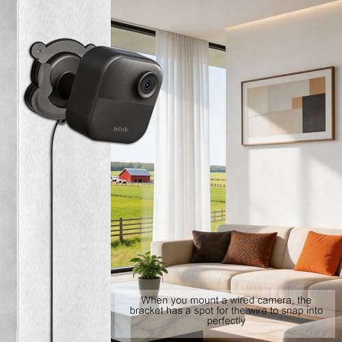 Image of 3 Pack Blink Camera No Drill No Screws Wall Mount Bracket, Strong Adhesive Wall Mount for Blink Outdoor 4, Outdoor 2K+, Mini, Mini 2K+, Ring Indoor Cam-Black