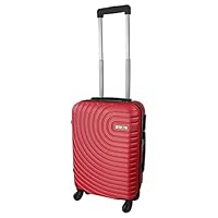 Daniel James Cabin Suitcase - 18\u201D or 20\u201D Lightweight Carry On Hand Luggage with 4 Spinner Wheels - Airline Approved Hard Shell ABS Trolley Case Bag with Combination Lock