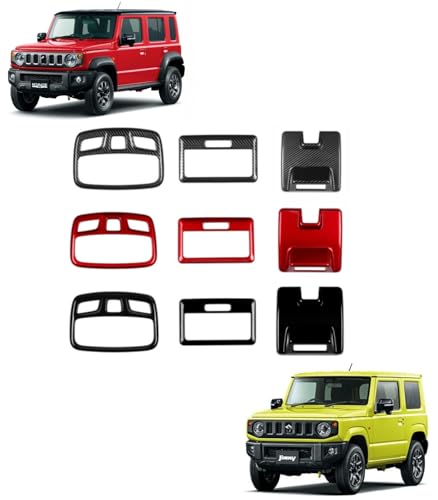 【EvaSylian 】 For Nomade Jimny 専用 2019-2025年 対応 内装 カスタム パーツ 警告灯カバー パネル シートベルトランプ ルームランプガーニッシュ 前後部リーディングランプカバー オーバーヘッドアクセサリー -ジムニー