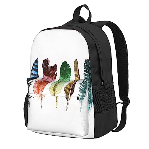 Sac à dos de voyage à plumes colorées, parfait en grand sac à couches