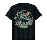 Jurassic Park Retro Darken Color Circle Logo Graphic T-Shirt