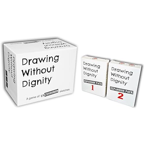 Drawing Without Dignity Complete Set: The Hit Pictionary-Style Mature Drawing Game Plus All Expansion Packs Cover