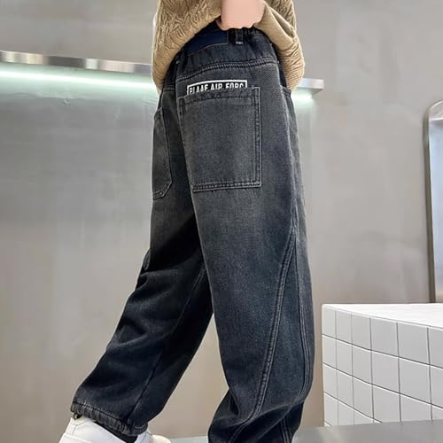 Boys Wide Leg Jeans Casual Denim Trousers Comfortable Loose Fit Streetwear for Kids Fashionable Everyday Wear2
