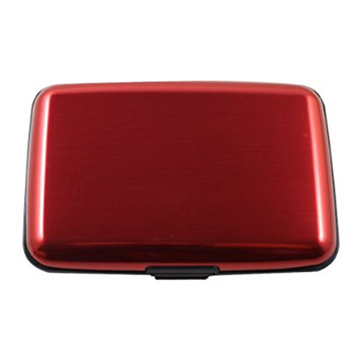Preisvergleich Produktbild Nikgic Aluminium-Kreditkarte Shockproof Wallet Münzenhalter (rot)
