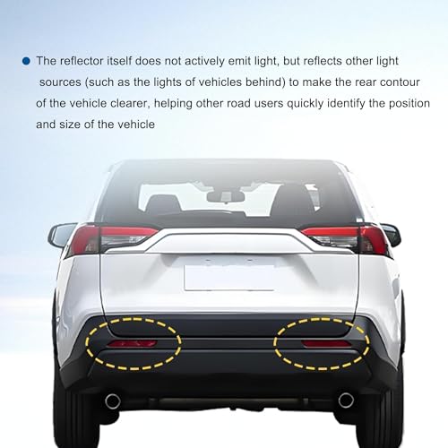 Image of 2Pcs Rear Bumper Reflector Fit for Toyota RAV4 2019-2023, for Avalon 2013-2018, for Lexus RC300 2016-2021, for RC350 2015-2021 Replace 81920-08010 81910-08010