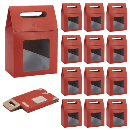 PH PandaHall 24Pcs Treat Boxes Gable Boxes With Window For Party Favors