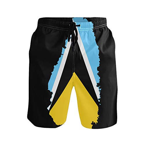 Men's Quick Dry Swim Trunks with Pockets Cuba Flag Beach Board Shorts Bathing Suits