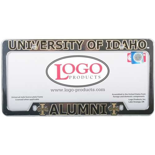 Logo Products Idaho Vandals Alumni Chrome Plastic License Plate Frame