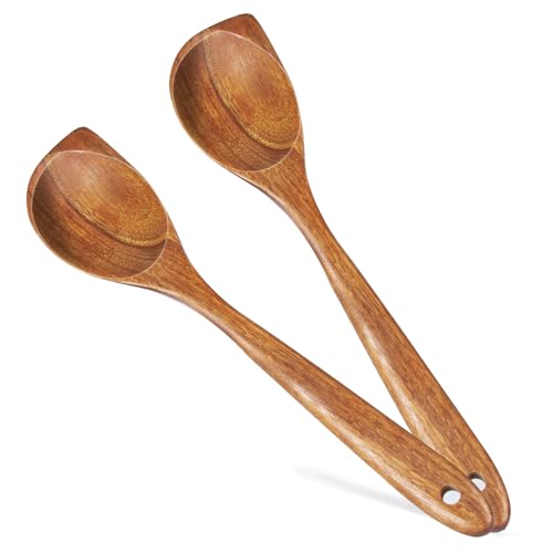 2 Pack Premium wooden spoons for cooking - Acacia Wood