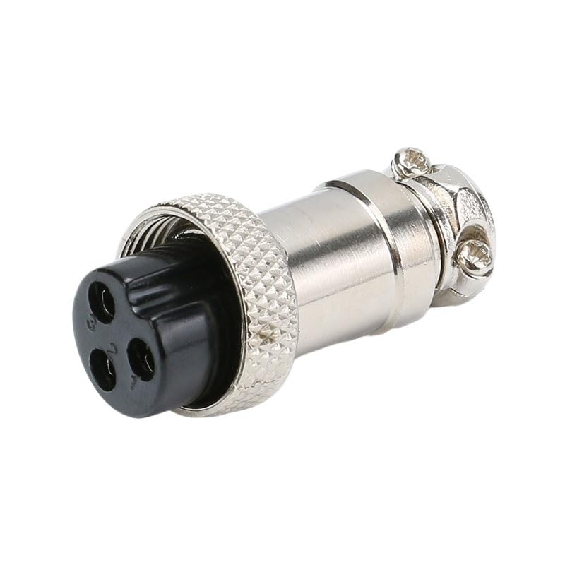 Conector de aviación GX12 4 pines set miniatura 3