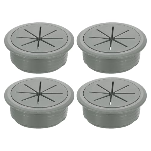 Image of sourcing map Desk Grommet 1.97 inch/50mm Wire Hole Insert Drak Gray 4 Pcs