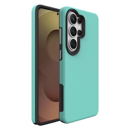 Image of NOXO Ultra-Hybrid Triangle Back Case Cover for Samsung Galaxy S26 Ultra | Shockproof Design | Camera Protection | Soft TPU & Rugged PC | Bumper Cases and Covers (Mint Green)