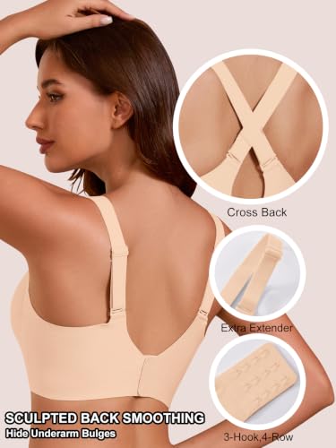 COCOMARTS Jelly Bras for Women No Underwire Push Up Bra Skin L - image 4