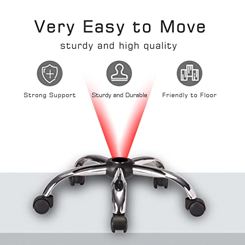 Sifurni Rolling Stool Swivel Salon Shop Stool Chair Adjustable Drafting Stool Massage Spa Stool With Pu Leather Cushioned, Black #TOP5