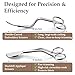 Therwen 6 inch Stainless Steel Applique Duckbill Scissors with Offset Handle & 6 Inch Bent Handle Curved Embroidery Scissors for Machine Embroidery, Applique, Sewing