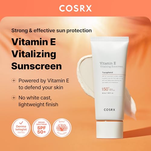 Image of COSRX Vitamin E Sunscreen & Airy Light Sunscreen Stick with Keyring Gift | Amazon Exclusive, Korean Face & Body Sunscreen for Oily Skin, Beach Essentials, Summer Travel Essentials, Korean Skin Care