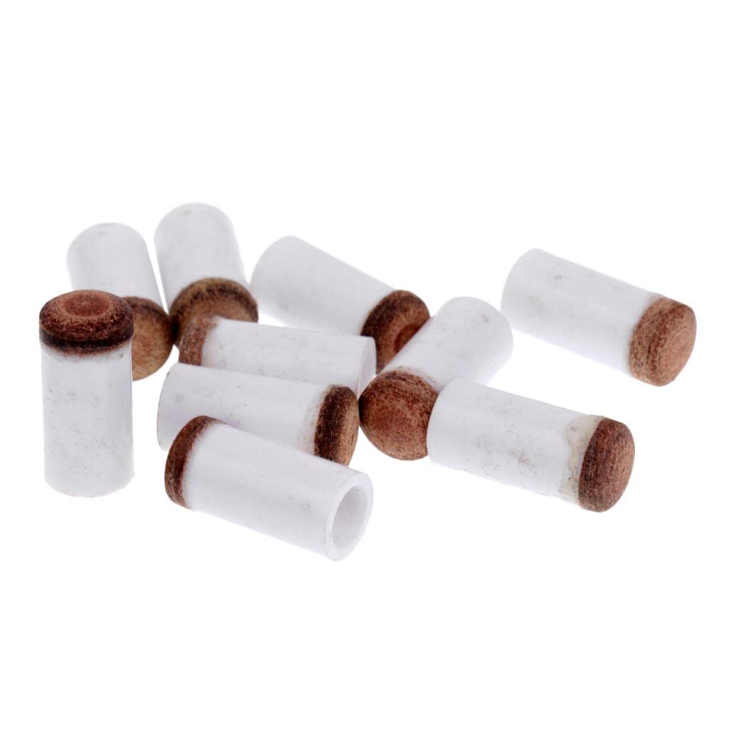 Set 10 Puntali Per Stecca Da Biliardo 13mm - Bianco E Nero, Con Filettatura Ottone, Per Controllo Preciso