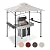 FAB BASED 5x8 Grill Gazebo Canopy for Patio, Outdoor BBQ Gazebo with Shelves & Extra 2 LED Light(Grey)