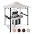 FAB BASED 5x8 Grill Gazebo Canopy for Patio, Outdoor BBQ Gazebo with Shelves & Extra 2 LED Light(Grey)