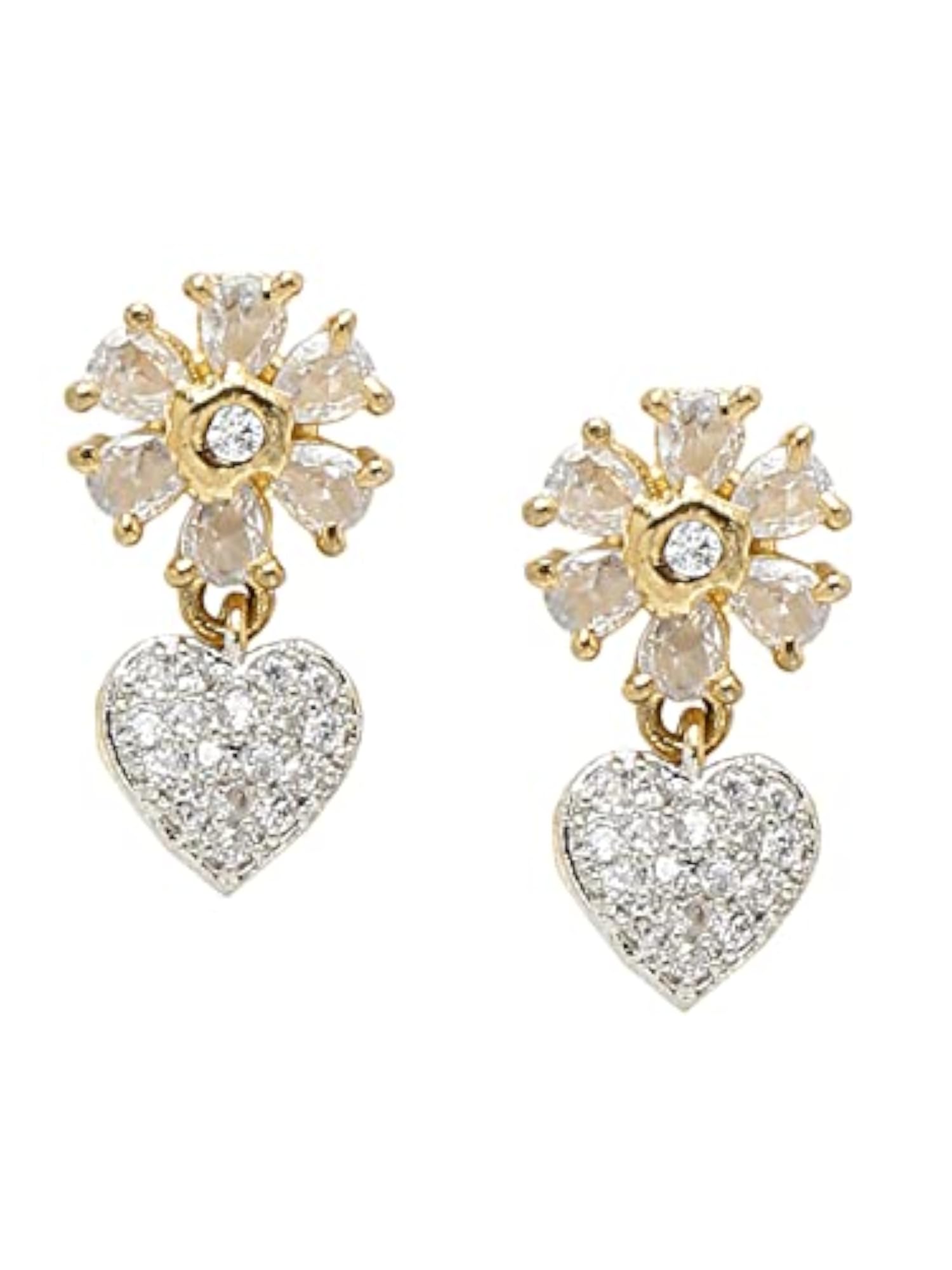 Diamond Studded Necklace Set with Earrings