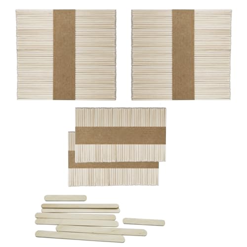 200 Stück Eisstiele aus Holz, Stäbchen und Spateln zum Basteln,...