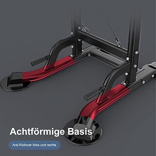 Leiblsufo Pull Up & Dip Station Dip Stand Power Tower, Adjustable Height Home Strength Training Fitness Workout Station, Suitable for Teenagers, Women, Men - Image 4