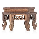 Socle de présentation : le support pour plantes est fabriqué en bois de , robuste et , et ne se fissurera pas et ne se décolorera pas lorsqu'il est placé à l'extérieur. socle pour pot de fleurs