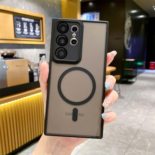 Coque magnétique S22 Ultra shadow soft matte protection complète objectif