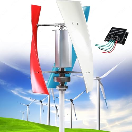 YORCME Generatore Eolico Verticale 14000W 3 Pale - Kit Completo con Controller, Tecnologia Maglev e Design Silenzioso, 12V/24V/48V per Energie Rinnovabili Domestiche 48V