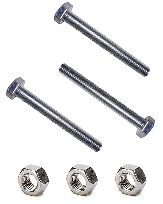 M6 (6mm x 50mm) Hex Square Bolts Fully Threaded (20pcs Bolts & Nuts