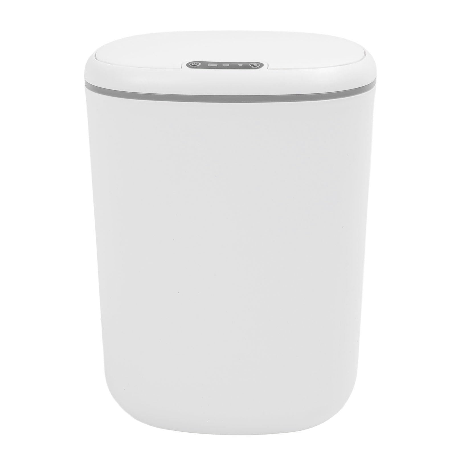 Smart Sensor Wastrohr Can, Automatic Motion Sensor Badezimmer Mülleimer, Smart Sensor Müll Can High End 18L großer Kapazität Automatischer Müll mit LED -Licht für Living RO