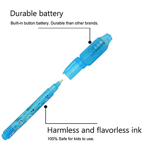 Invisible Ink Pen 24Pcs Spy Pen With Uv Light Magic Marker Kid Pens For Secret Message And Birthday Party,Writing Secret Message For Easter Day Halloween Christmas Party Bag Gift #TOP4