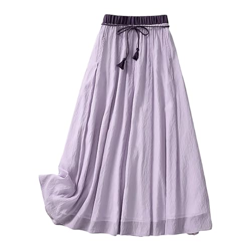 Women’S Swing Beach Skirt with High Waist A-Line Flowy Design for Casual Holiday Outfits