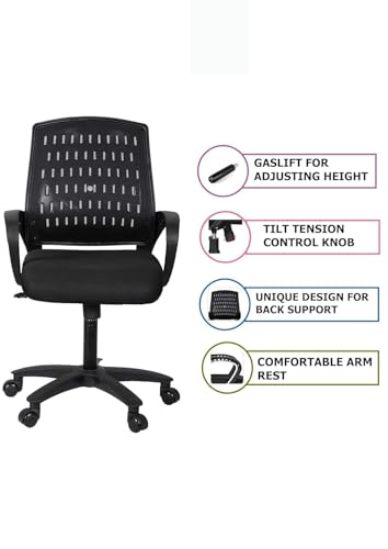 Image of NGFC Ergonomic Office,Gaming, Study, Computer, Boss,Desk Chairs for Office Work at Home |Chairs for Work from Home| Metal Base Seat Height Adjustable Chair |Comfortable & Spacious Seat (Brown)