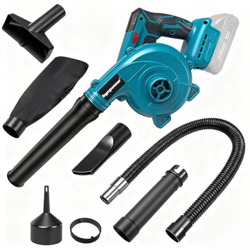 bycpower Akku Laubbläser für Makita 18V, Elektrischer Hand-Laubbläser...